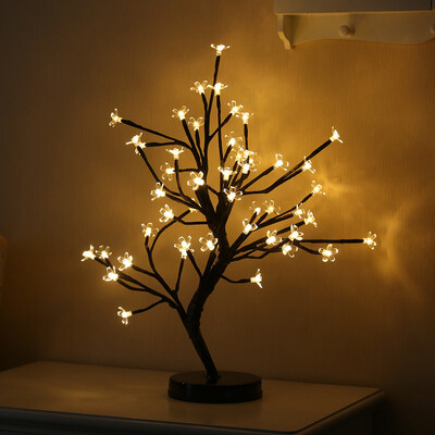 

Gobestart Plum Blossom Desk Top Bonsai Tree Light With 48 LED Beads