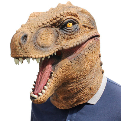 

Siaonvr Dinosaur Mask Halloween Masquerade Festival Emulsion Realistic Costume Toy