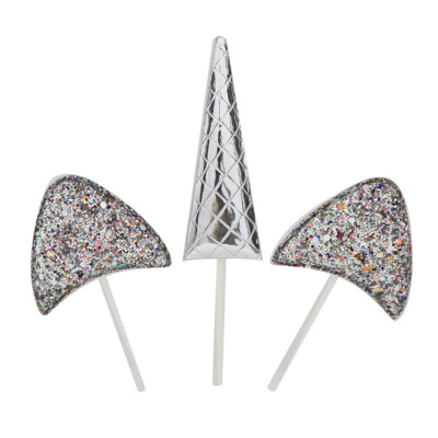 

Gold Silver Unicorn Birthday Cake Topper Unicorn Horn Ears And Angle Set