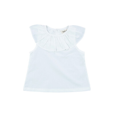 

0-3Y New Style Baby Girls Cute Sleeveless T-shirt Kids Solid White Tops T-shirt