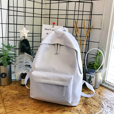 

Tailored Large Capacity Solid Color Waterproof Nylon Casual Backpack School Bag