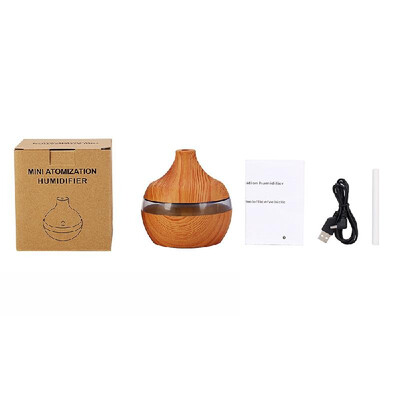 

300ml Aroma Diffuser USB Air Humidifier Creative Water Type Wood Mini Mute Essential Oil Aromatherapy Machine for Home Office