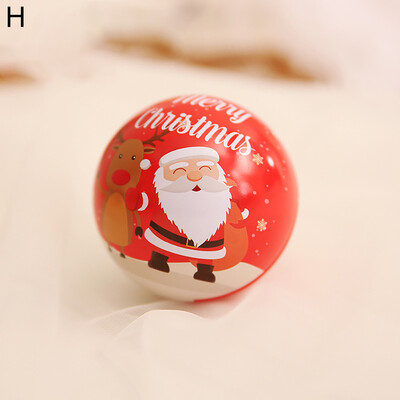 

Gobestart Tinplate Round Ball Boxes Galaxy Santa Tree Hanging Decorations Party