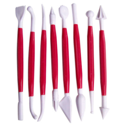 

8pcs DIY Baking Sculpting Modeling Tools Set Fondant Cake Decorating Kits Supplies Double Ended