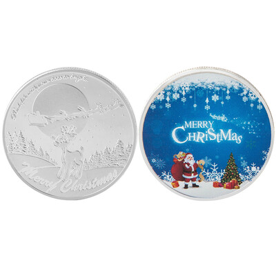 

Tailored Commemorative Coin Merry Christmas Santa Claus Elk New Year Xmas Deer