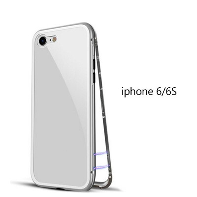 

Magneto Magnetic Adsorption Case Clear Tempered Glass Red Clear i-phone XR