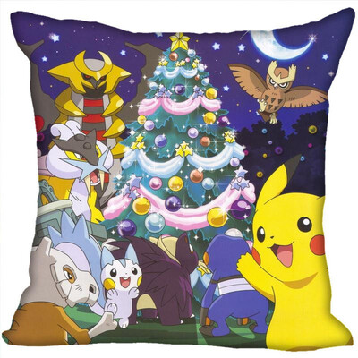 

Pokemon Pillow Cover Bedroom Home Office Decorative Pillowcase Square Zipper Pillow Cases Satin Fabric No Fade