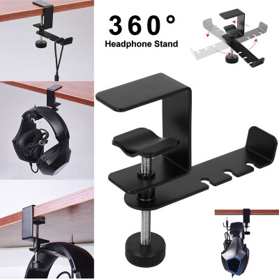 

360-Degree Rotating Display Stand Headphone Holder Black Mental Hook Aluminum Hook Headphone Holder