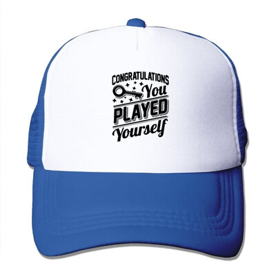 

Congratulations You Played Yourself Summer Sun Protection Mesh Cap Baseball Hat Cap Adjustable