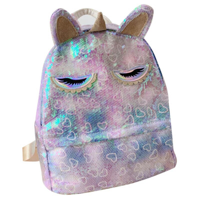 

New Cartoon Unicorn Sequin Mini Kids Girls Women Backpack School Bag Gift