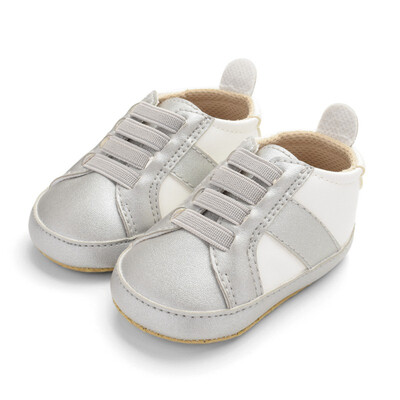 

The First Walker Baby Shoes Newborn PU Leather Face Color Elastic Band Casual Sports Shoes Soft Bottom Baby Boy Shoes