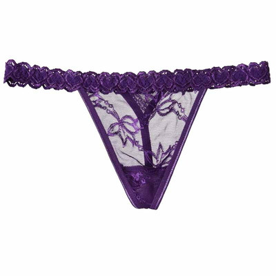 

Sexy Exposed Buttocks G-String for Women Transparent underwear Floral Lace Low Waist G-String  Tops
