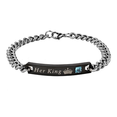 

Titanium Steel Couple Bracelets for Women Men Matching Set Jewelry Perfect Gift for Lover