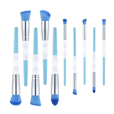 

10 Pcs Makeup Brushes Gourd Two-color Wooden Handle Special Makeup Brush Set brochas de maquillaje de alta calidad New