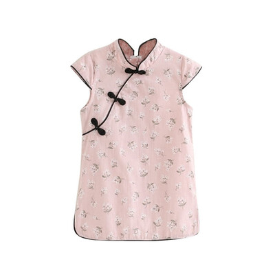 

Baby Cute Girls Dresses Children Chinese Style cheongsam dresses Kids Girl Retro Ethnic Style Dress For Girls Clothing
