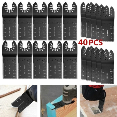 

5-40 PCS 34mm Carbon Steel Coarse Cutter Saw Blades Bi-metal Straight Wood Mix Oscillating Multitool Power Tool Kit