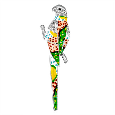 

Women Shirt Alloy Brooch Rhinestones Coat Pin Girl Jacket Clothes Decorative Bird Badge Corsage