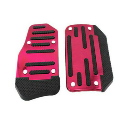 

Red Gas Accelerator Brake Pedals Pad Cover Non-Slip Anti-Skid Aluminum Set Kit