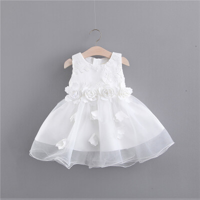 

Children Dresses Kids Girl Sleeveless Dress Baby Girl Summer Mesh Princess Dresses