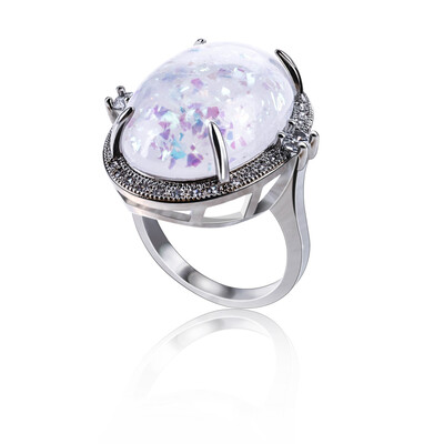 

Fashion Opal rings Jewelry Womens Rings Green Fire Opal Silver Filled Gift Ring