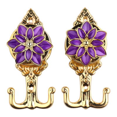

2pcs European Lotus Curtain Hook Wall Hangers Rustless Window Door Curtain decoration Accessories