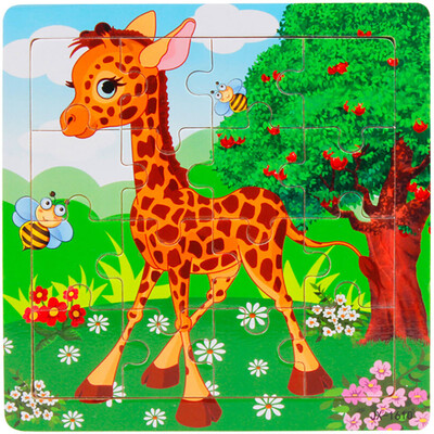 

Siaonvr Wooden Puzzle Educational Developmental Baby Kids Training Toy