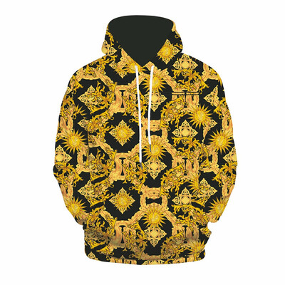 

Toponeto Mens Autumn Spring Fashion 3D Printing Hoodie Hooded Loose Long Sleeve Top