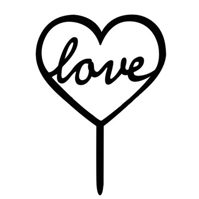 

Wedding Cake Topper Unique Cutting Acrylic Heart Shaped Love Cake Topper Decor
