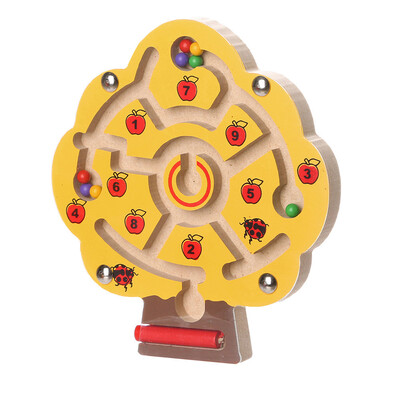 

〖Follure〗Kids Magnetic Maze Toys Kids Wooden Game Toy Wooden Intellectual Jigsaw Board