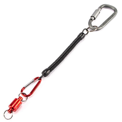 

Magnetic Net Release Holder Keeper with Coil Carabiner Clip for Fly Fishing