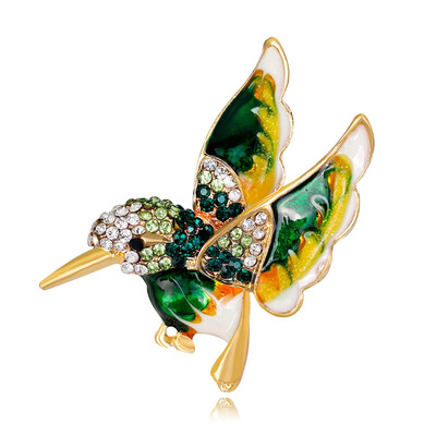 

Fashion Jewelry Goods Brooch Charm Perfect Glaze Womens Girl Gift Craft Gold Bird