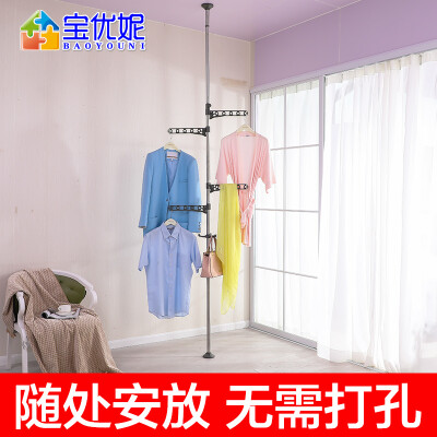 

Bao Youni balcony stainless steel floor drying rack lifting non-slip hanger top support belt hanging DQ-0777-Z