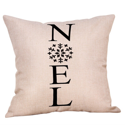 

Siaonvr Merry Christmas Pillow Cases Cotton Linen Sofa Cushion Cover Home Decor