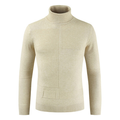 

Men Long Sleeve Thermal Slim Sweater High Collar Turtle Neck Winter Autumn Tops