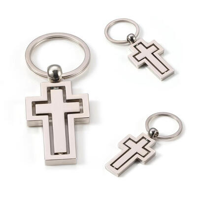 

Creative Cross Keychain Rotatable Pendant Keyring Men Women Gift Key Chain Bag Wallet Pendant Ornament