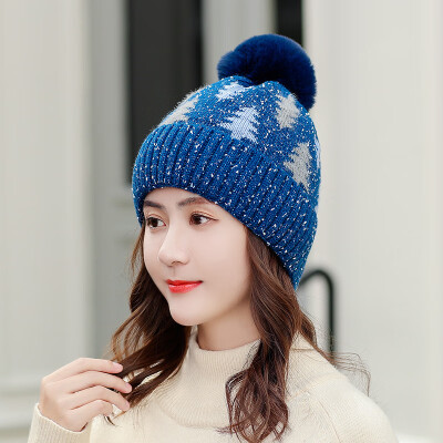 

Hat Womens winter Korean fashion all kinds of plush warm autumn&winter cycling womens sweet&lovely knitting wool hat