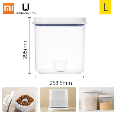 

Xiaomi Youpin Jordan Judy Food Storage Box Grain Rice Sealed Barrel Moisture Cat Dog Food Storage Snap-on Handle Storage Box
