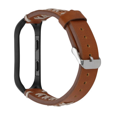 

〖Follure〗Replacement Leather Wristband Band Strap Metal Case For Xiaomi Mi Band 3
