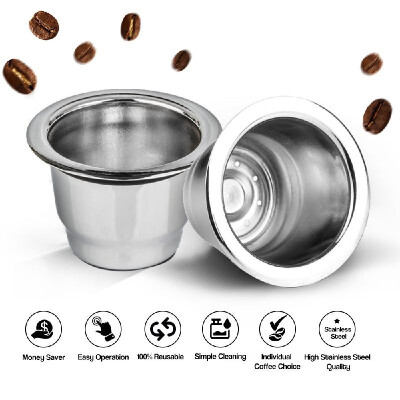 

Stainless Steel Reusable Coffee Capsules Refillable Reusable Coffee Capsule Cup Filter Disposable Aluminum Foil Cover Compatible