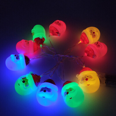 

〖Follure〗Christmas 10 LED String Light Snowman Santa Claus Fairy Light Party Home Decor