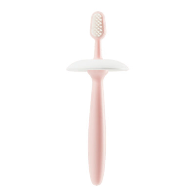 

gb goodbaby baby silicone toothbrush over 1 year old suitable for training toothbrush pink