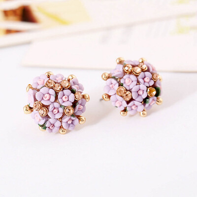 

Rose Earrings 1 Pair New Arrivals Korean Fashion Women Jewelry Multicolor Rose Flower Earrings Cute Ceramic Earrings 1 Pair