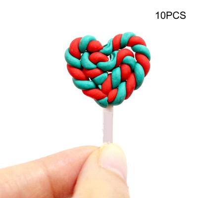 

10PCS Cute Popular Soft Pottery Rainbow Color Lollipop DIY Hair Accessories For Children