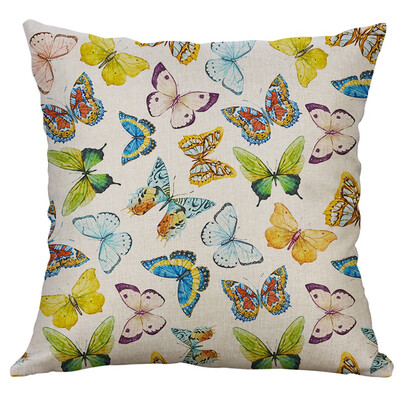 

〖Follure〗Linen Series Butterfly Pillowcase Cushion Cover Pillow Cover 45X45cm