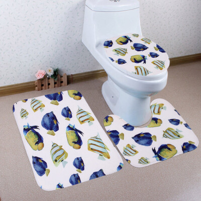 

〖Follure〗Bathroom Toilet Three Piece Floor Mat Door Mat Bathroom Carpet