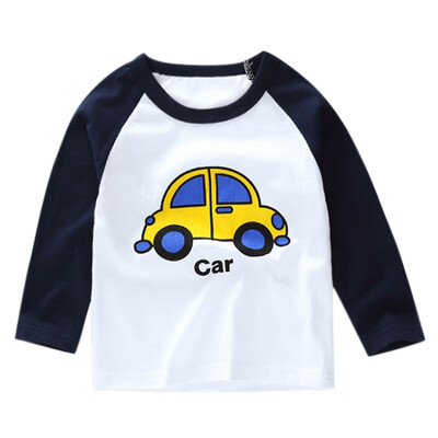 

2018 Cartoon Autumn Shirts Boy Girls Kids Clothing Children T-shirts for Boy Cotton Long Sleeve T Shirts Tops 1-7 Years
