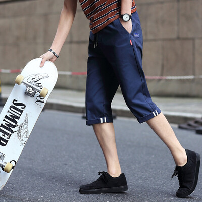 

Gobestart Mens Breathable Casual Sport Comfortable Cargo Drawstring Calf-Length Pants