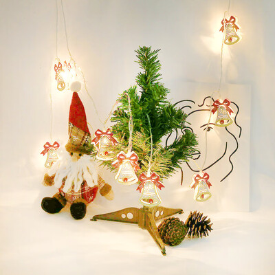 

Tailored 10 LED Wrought Iron Hollow For Holiday Decorative Light Bell
