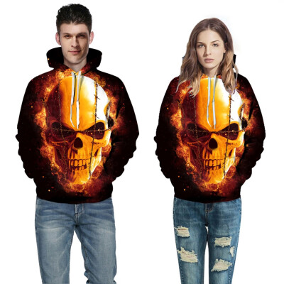 

Toponeto Couples Scary Halloween 3D Printed Party Long Sleeve Hoodie Top Sweatshirt