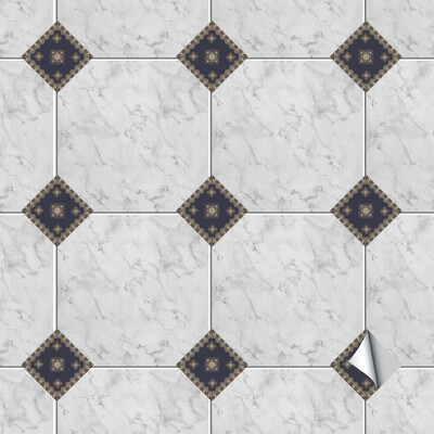 

20pcs Floor Tiles Diagonal Wall Stickers Bathroom Kitchen Waist Line Art Mural Tile Self-Adhesive Vinyl Wall Decals Decoration